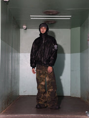 DND4DES Battle Field Faux Leather Bomber Jacket