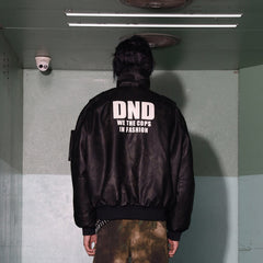 DND4DES Battle Field Faux Leather Bomber Jacket