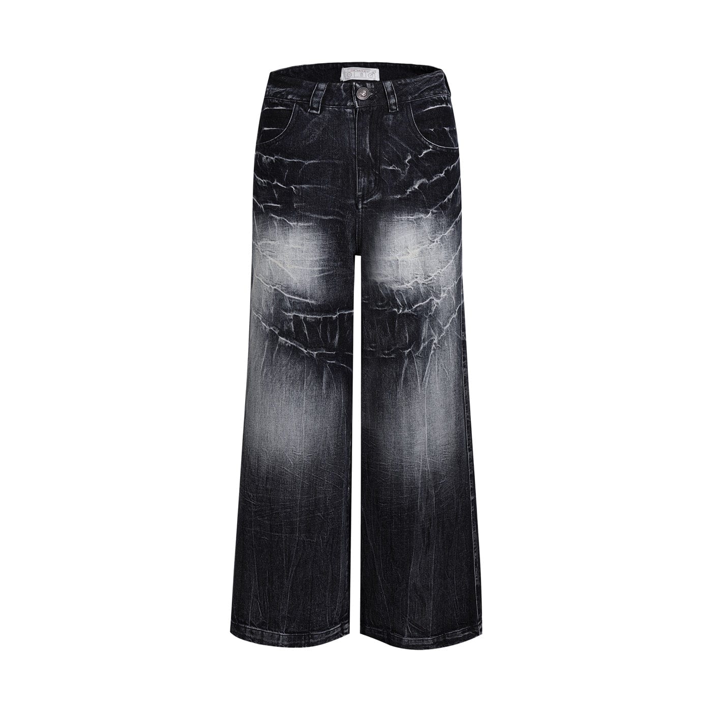 DND4DES Lighting Crease Washed Wide-Leg Jeans