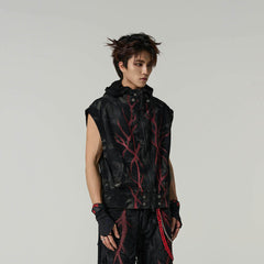 FLYERRER Blood Vessels Distressed Vest
