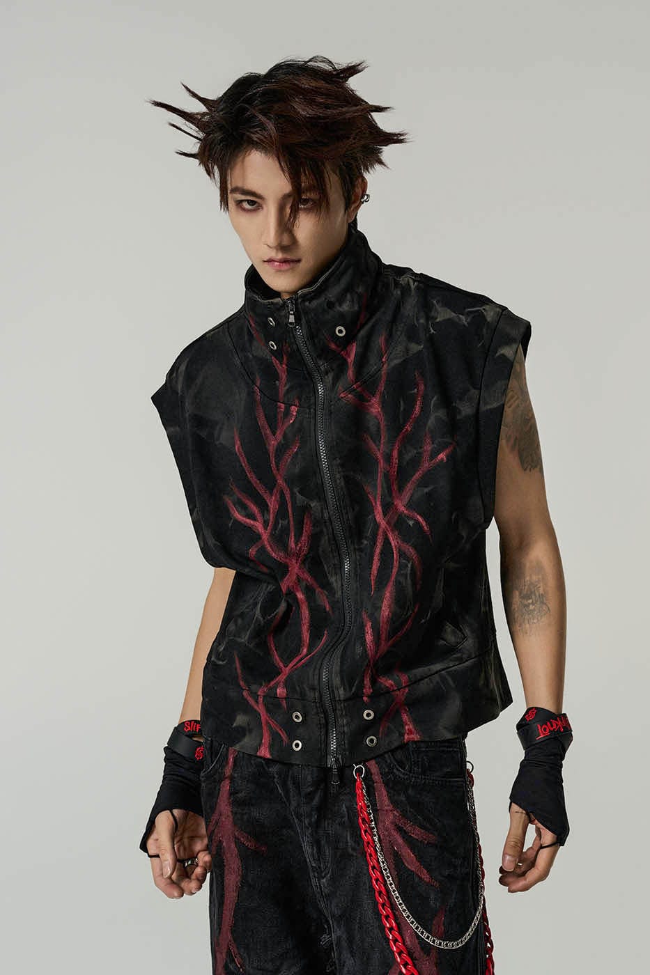FLYERRER Blood Vessels Distressed Vest