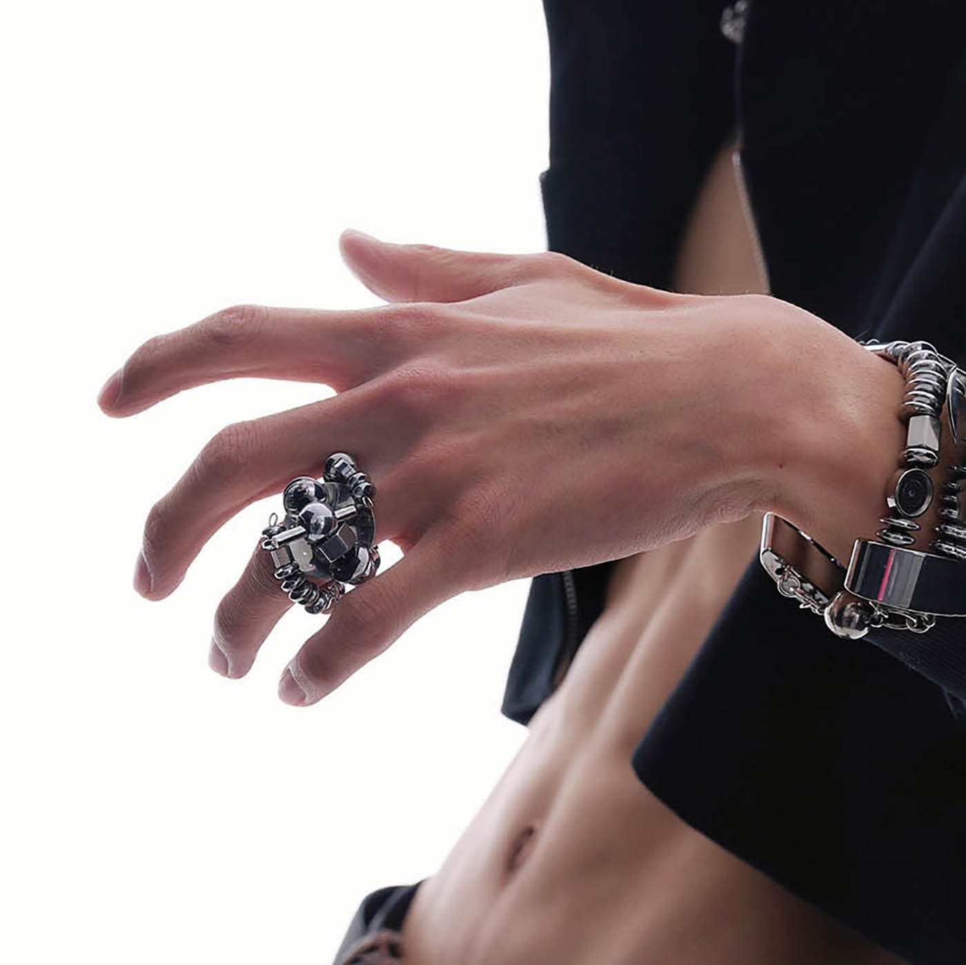 ILLUSORY Wrapped Beaded Mech Ring