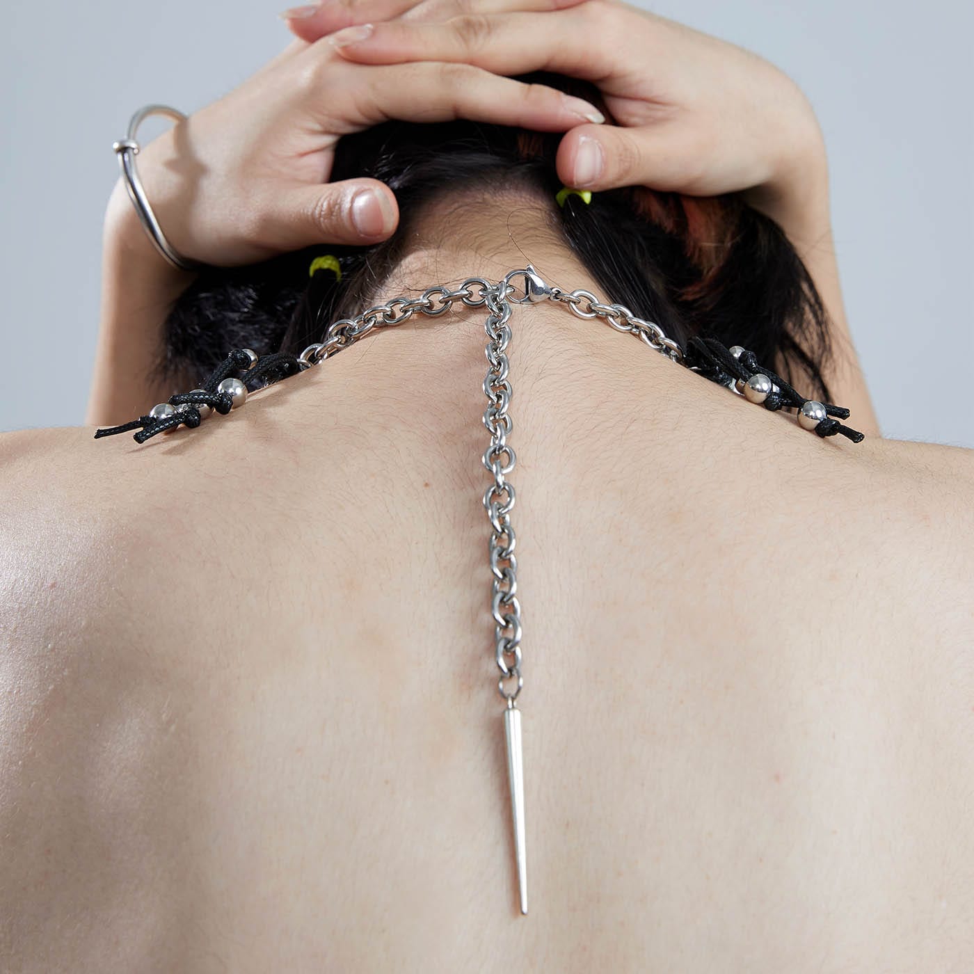 ILLUSORY Mechanical Pentagram Beaded Necklace