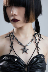 ILLUSORY Mechanical Pentagram Beaded Necklace