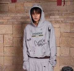 DND4DES Graffiti Bootleg Oversized Hoodie
