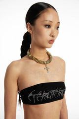 SCHWARZGOLD Two-Tone Threaded Cross Necklace