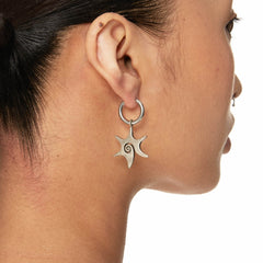 SCHWARZGOLD Distressed Hexagram Swirl Earrings
