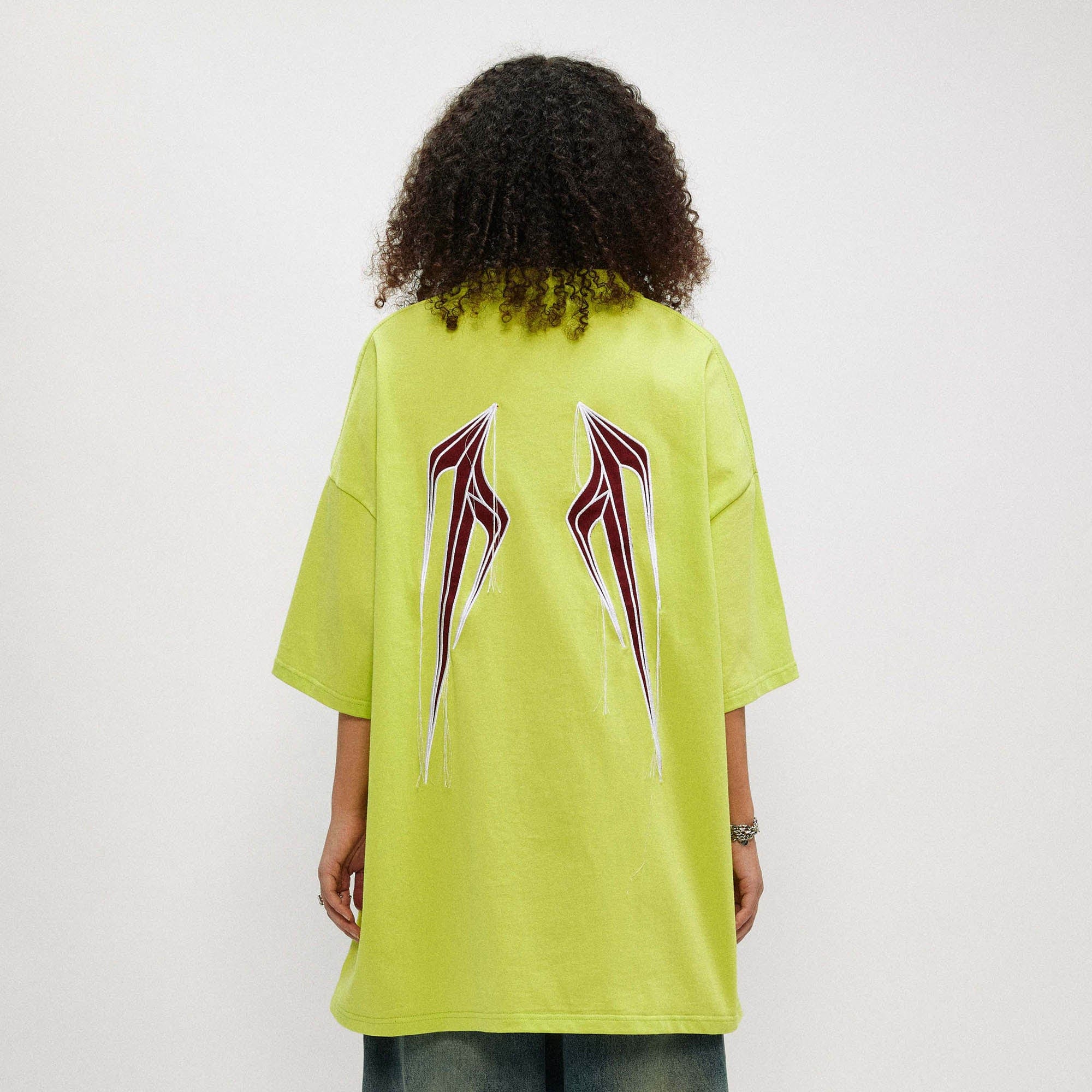 OVDY Wing Embroidered Patch Oversized T-Shirt