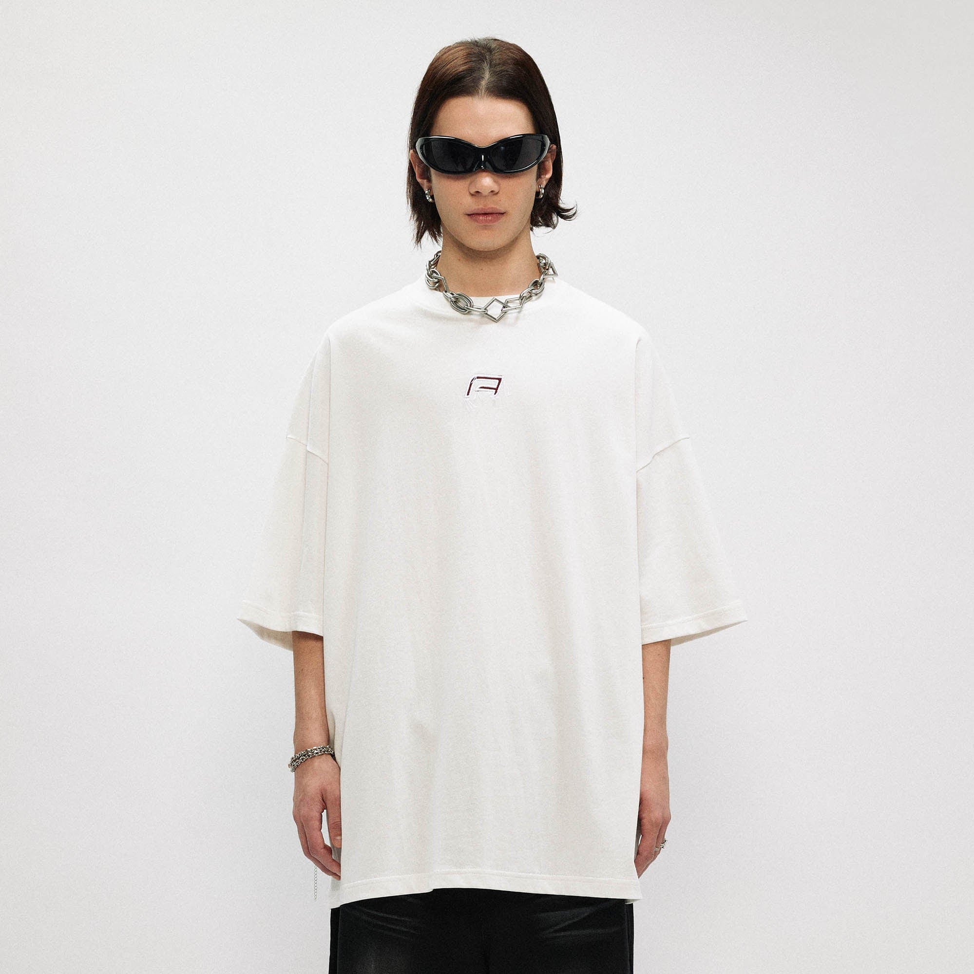 OVDY Wing Embroidered Patch Oversized T-Shirt