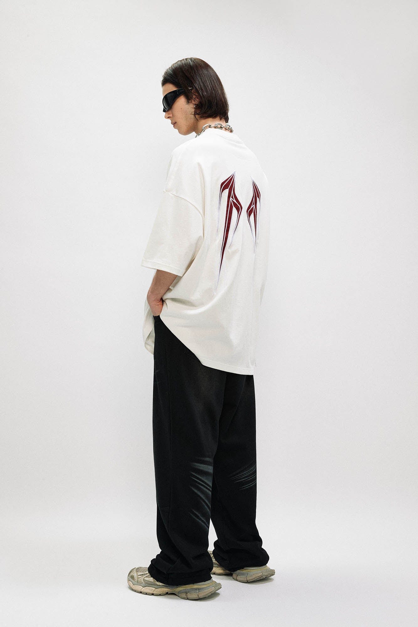 OVDY Wing Embroidered Patch Oversized T-Shirt