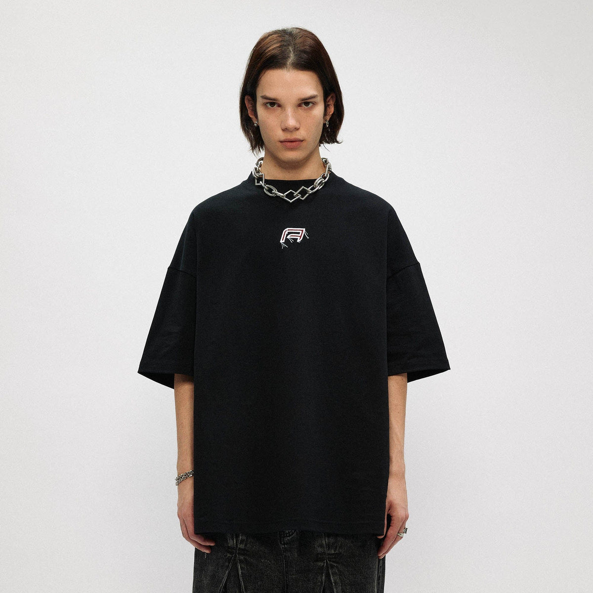 OVDY Wing Embroidered Patch Oversized T-Shirt