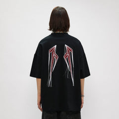 OVDY Wing Embroidered Patch Oversized T-Shirt