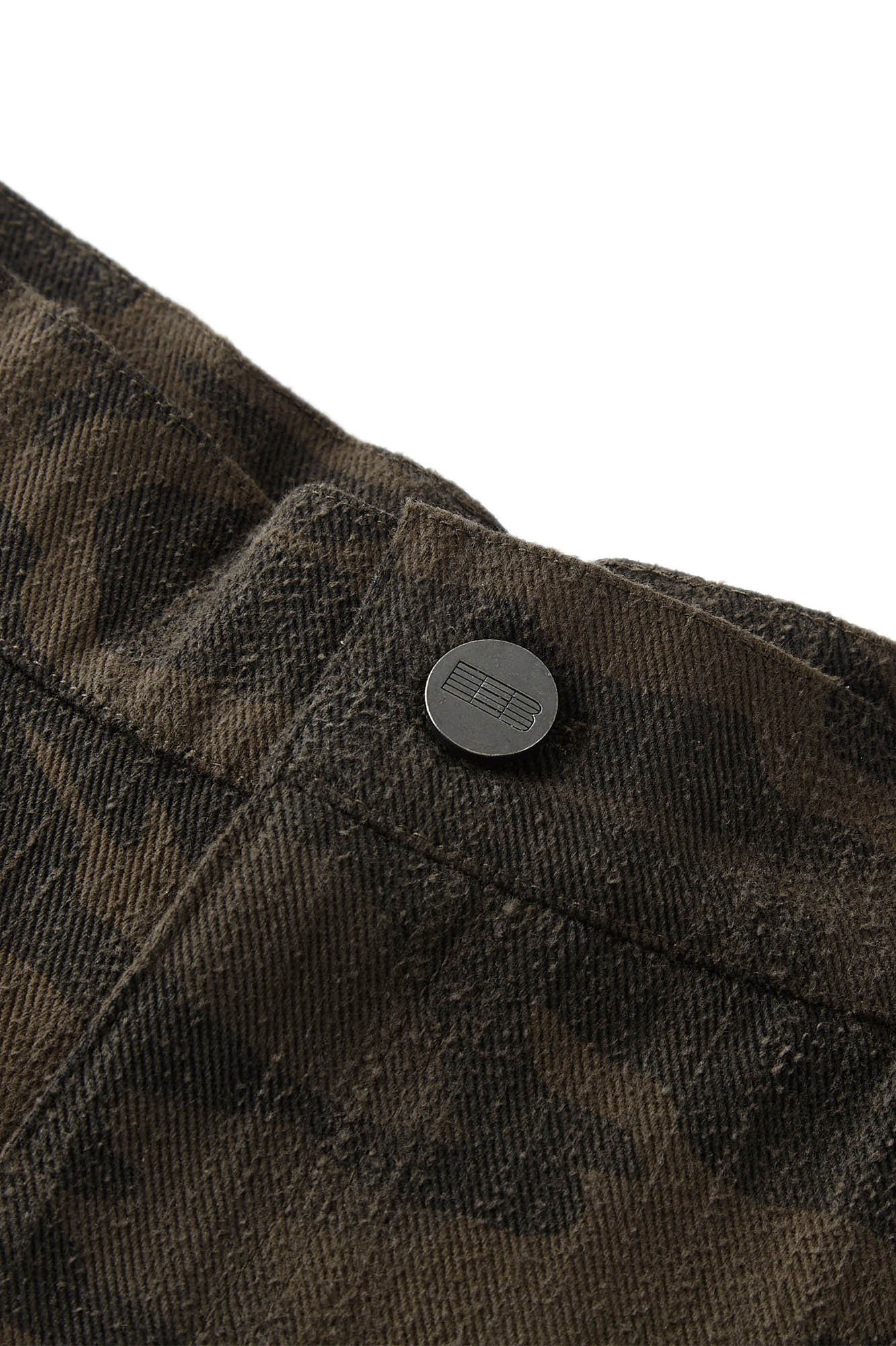 BONELESS Frayed Double-Knee Camo Cargo Shorts