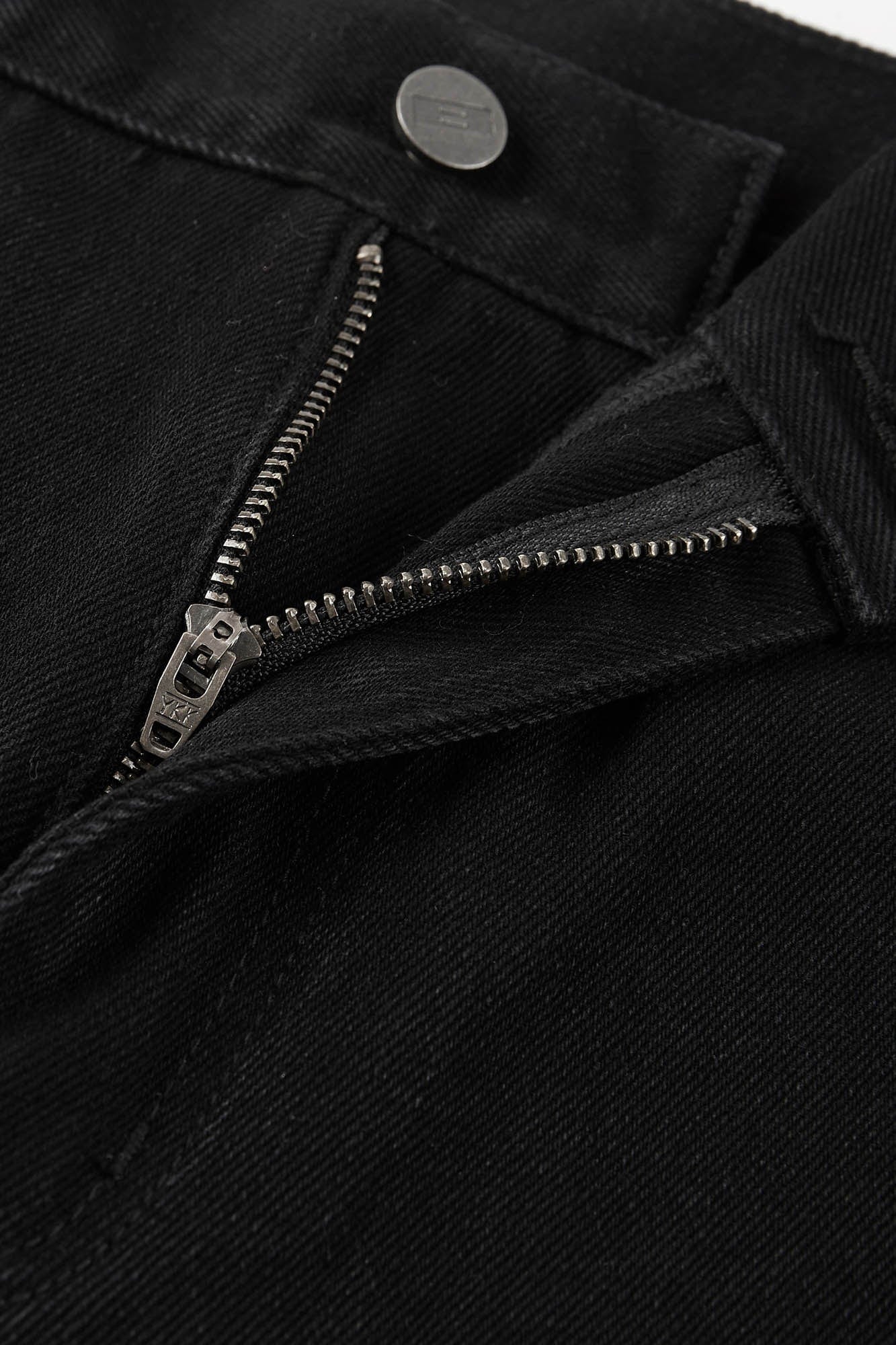 BONELESS Frayed Double-Knee Cargo Shorts Black