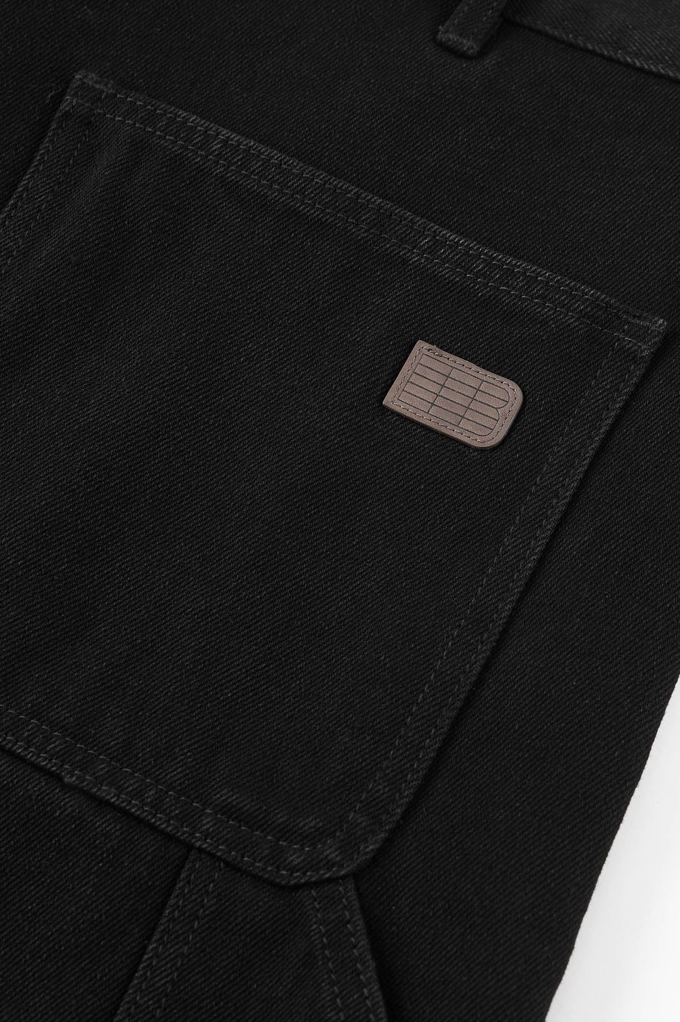 BONELESS Frayed Double-Knee Cargo Shorts Black
