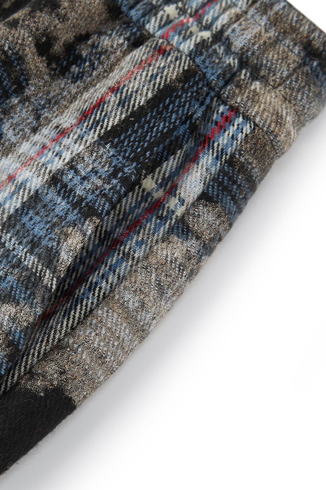BONELESS Plaid Distressed Drawstring Shorts