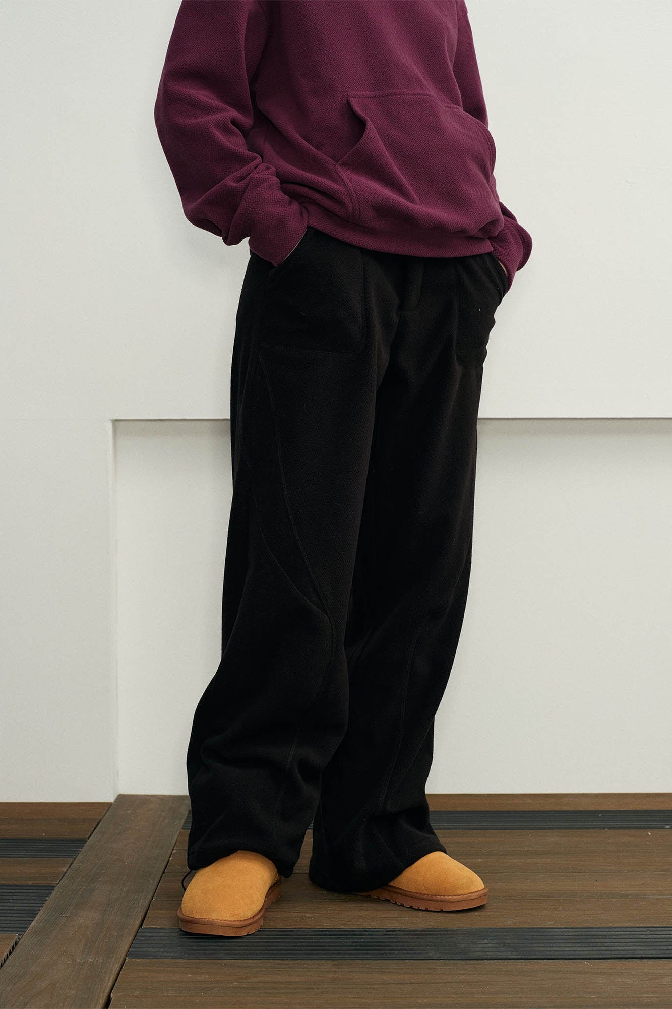 KREATE Curved Seam Thermal Wide-Leg Pants