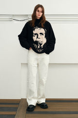 KREATE Pleated Straight-Leg Jeans
