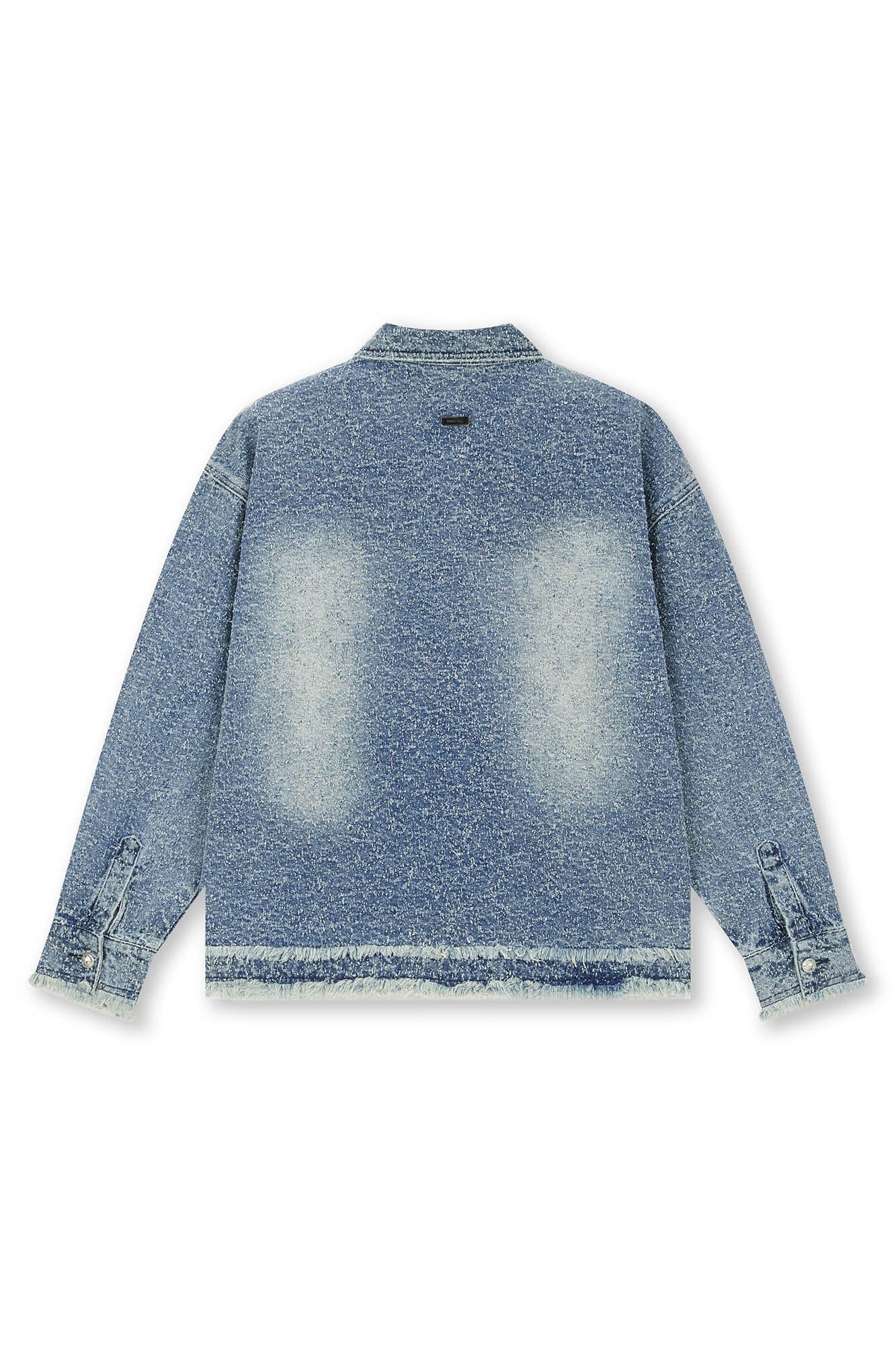 BONELESS Washed Frayed Edge Denim Jacket