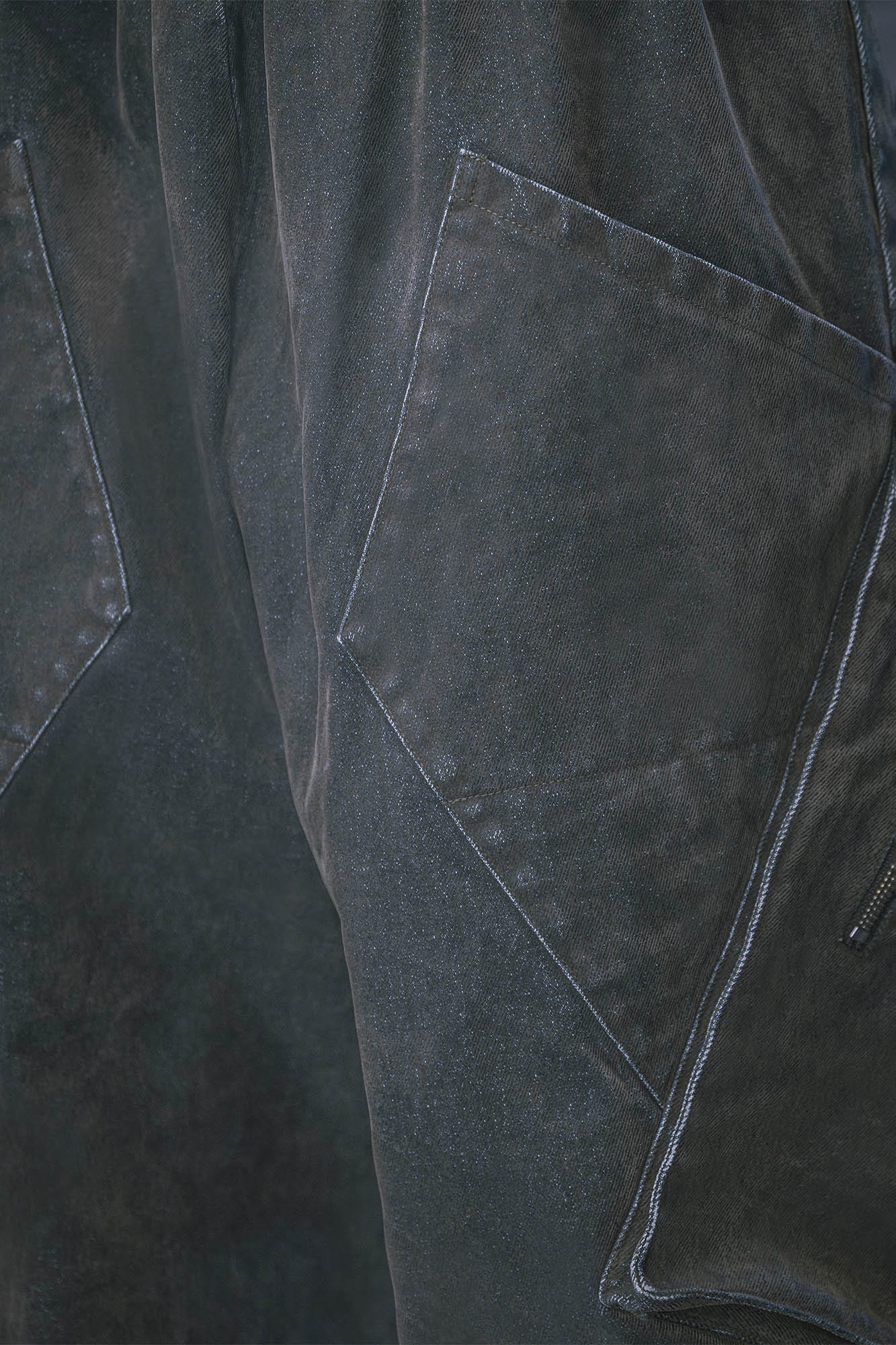 XIPHEVIL Layered Paneled Robotic Wide-Leg Pants