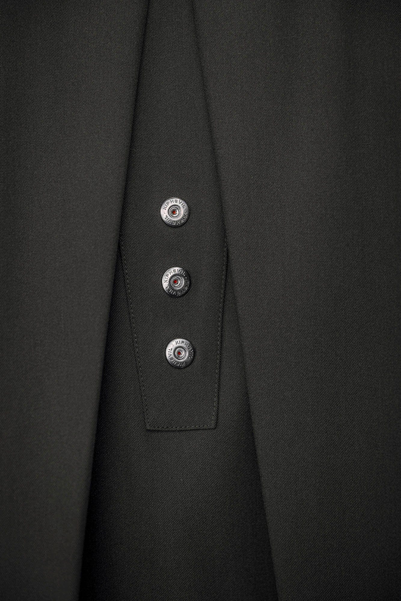 XIPHEVIL Deconstructed Utility Daoist Robe Black