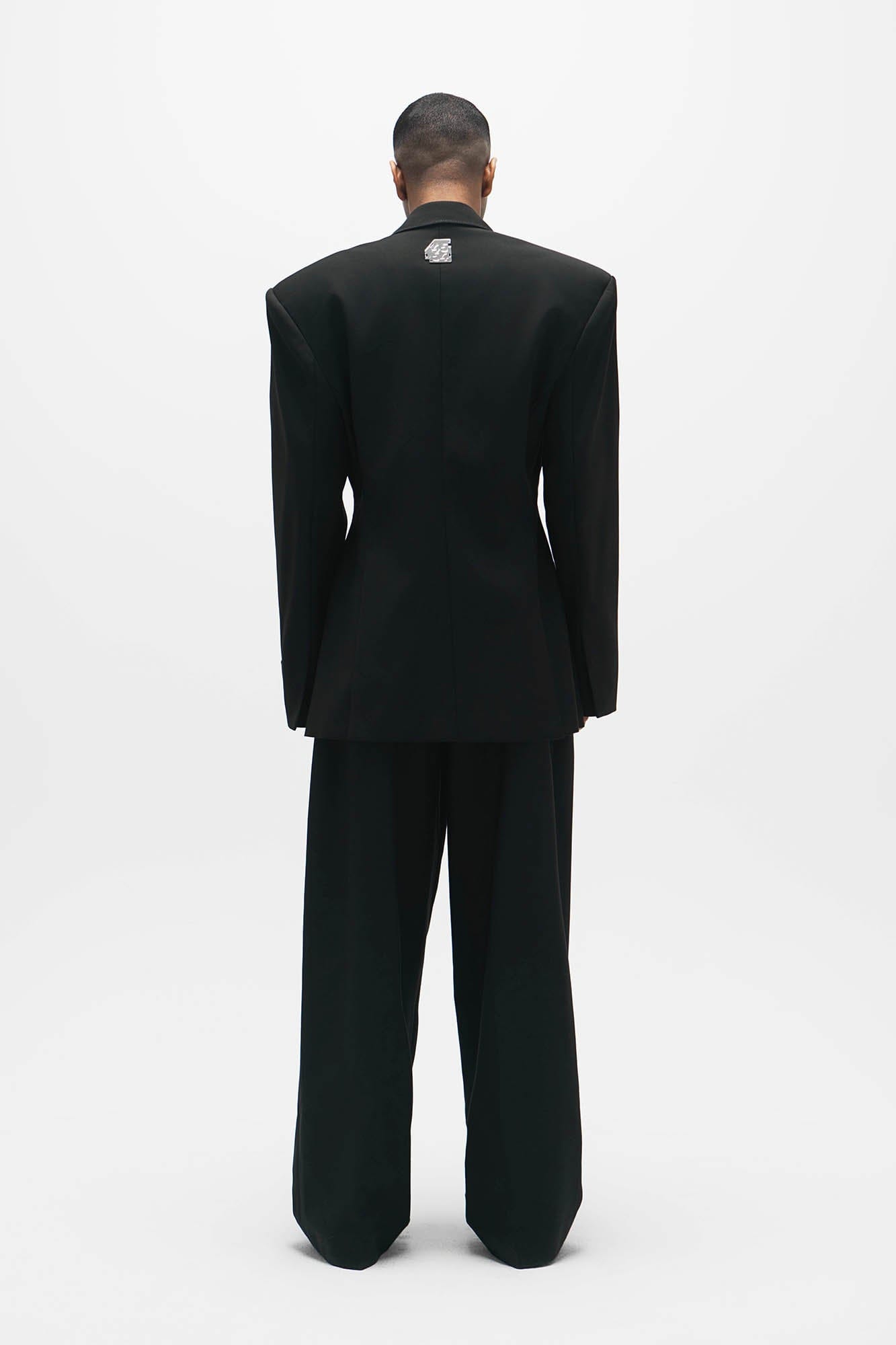 455EMBLE Wool-Blend Pleated Straight-Leg Oversized Trousers