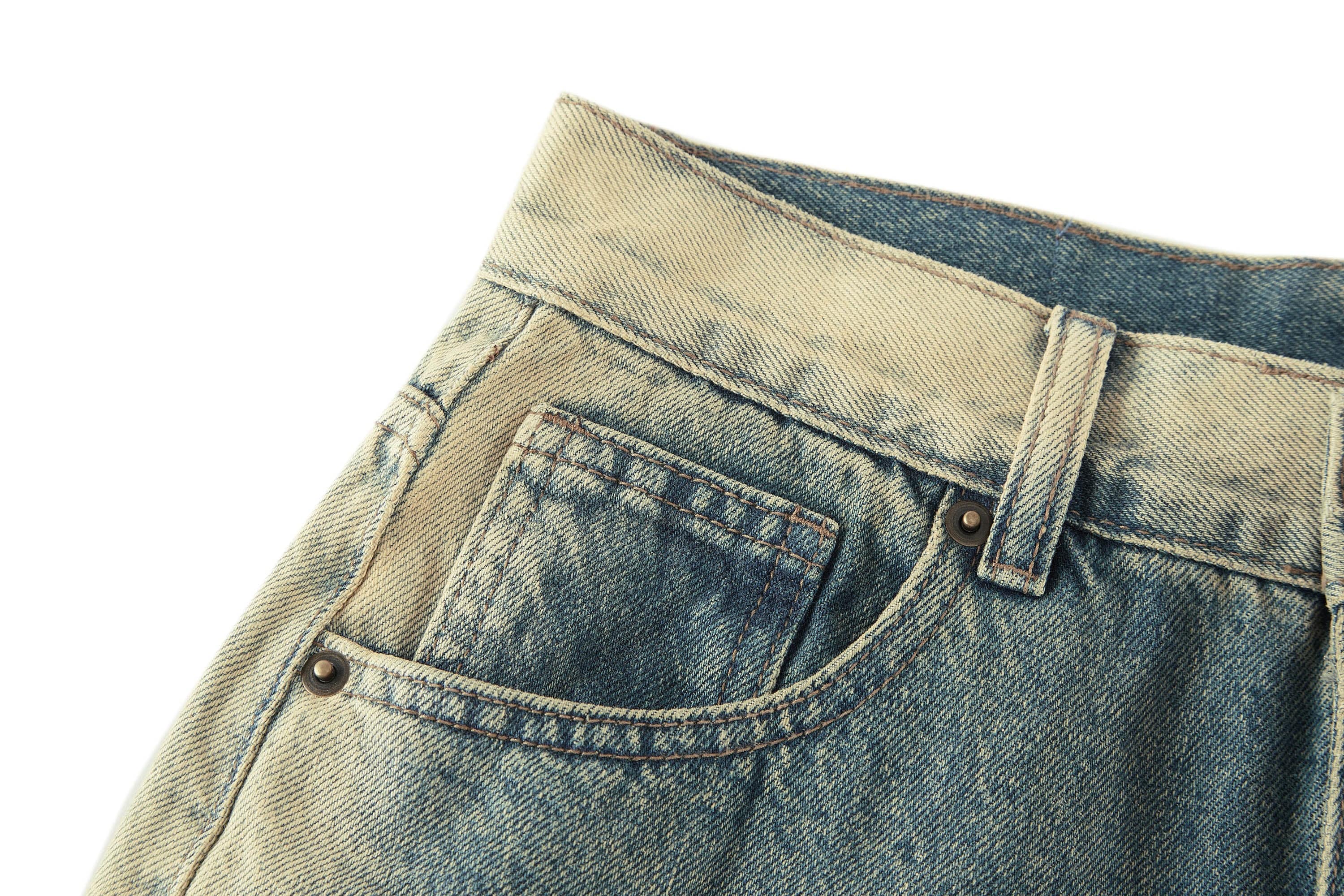 BONELESS Contrast Washed Jeans