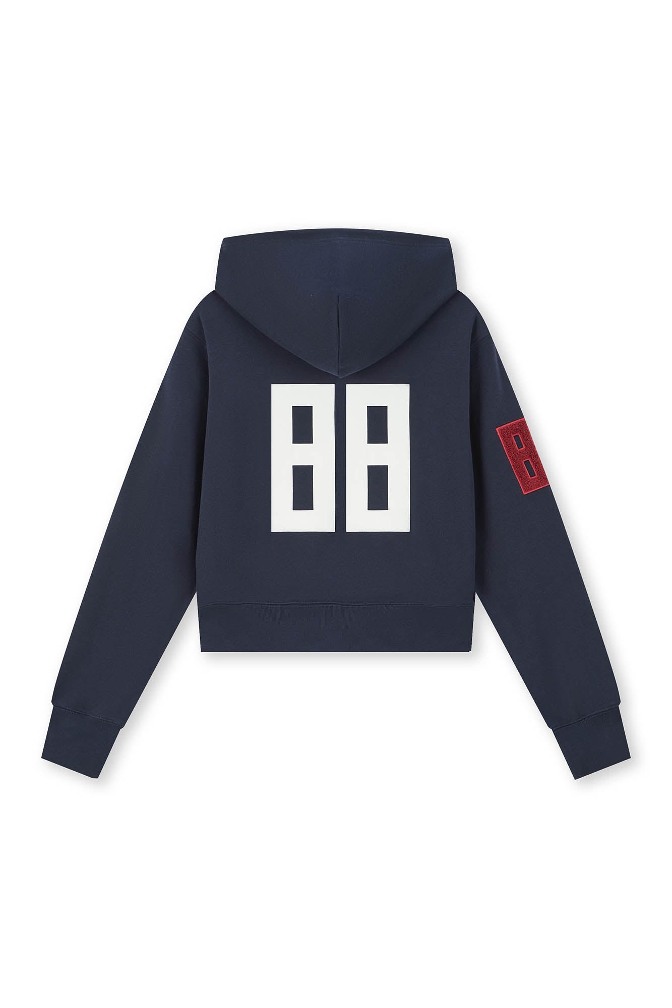 BONELESS Embroidered Cropped Hooded Jacket
