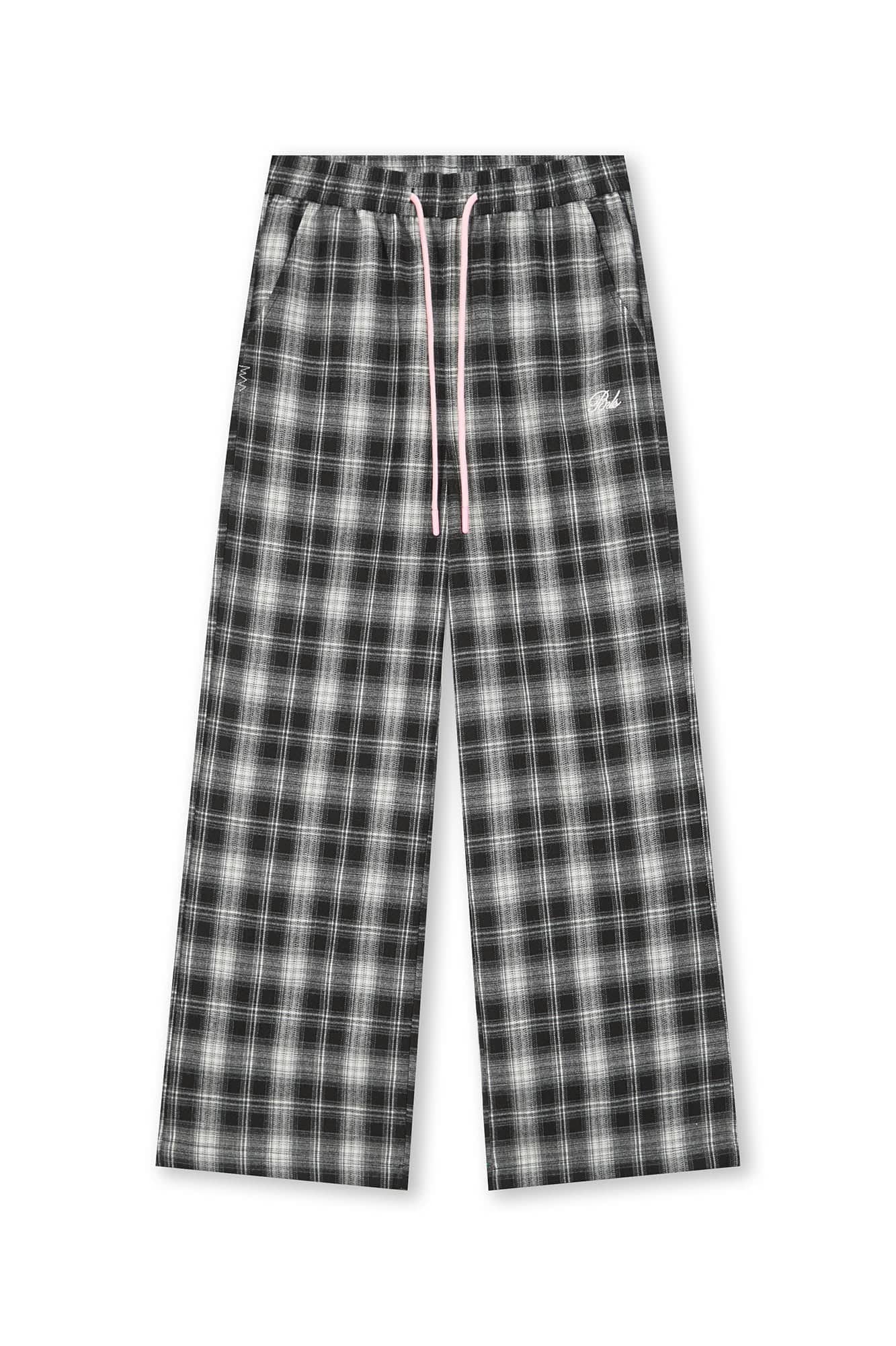 BONELESS Essential Plaid Drawstring Pants