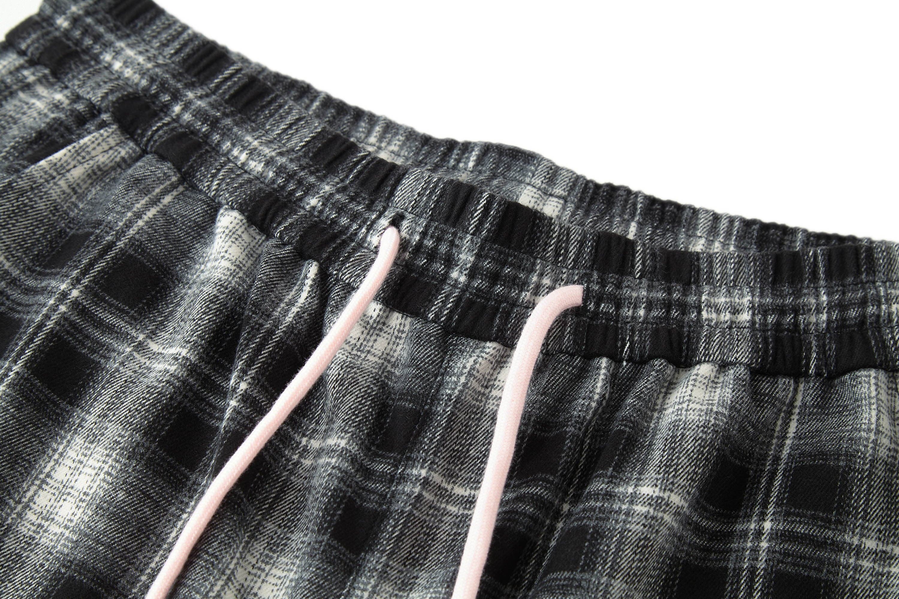 BONELESS Essential Plaid Drawstring Pants