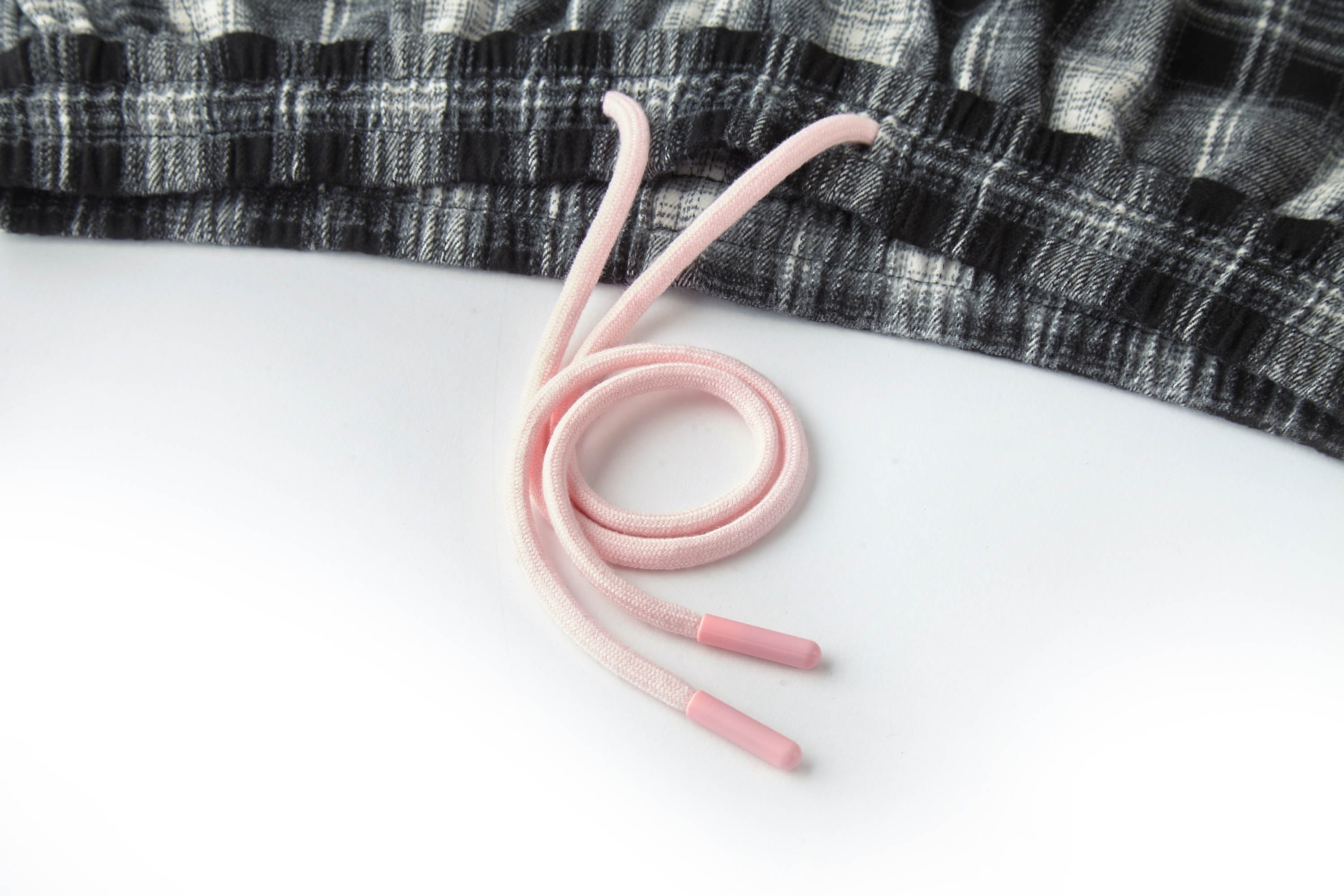 BONELESS Essential Plaid Drawstring Pants