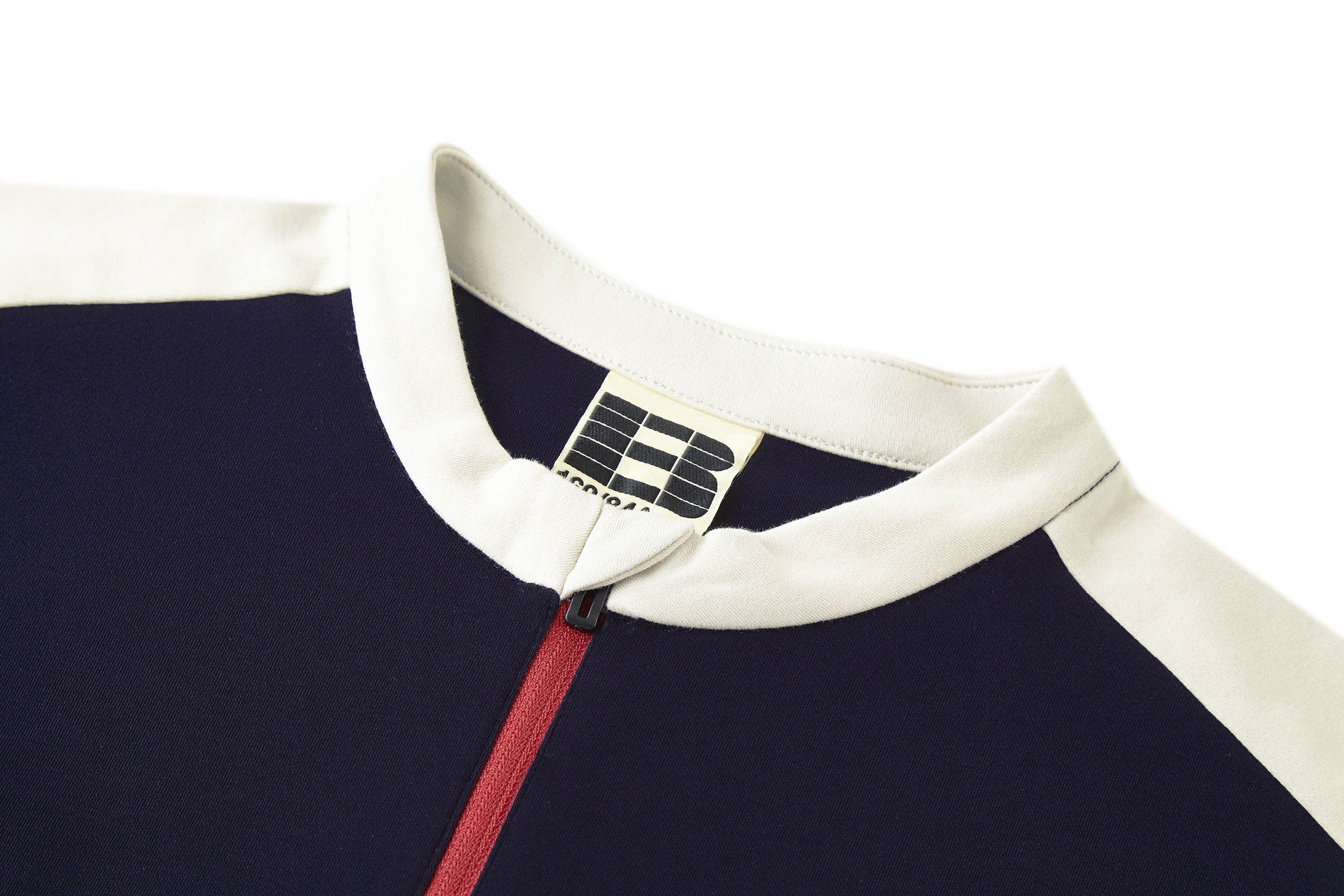 BONELESS Contrast Half-Zip Racing Long-Sleeve Tee