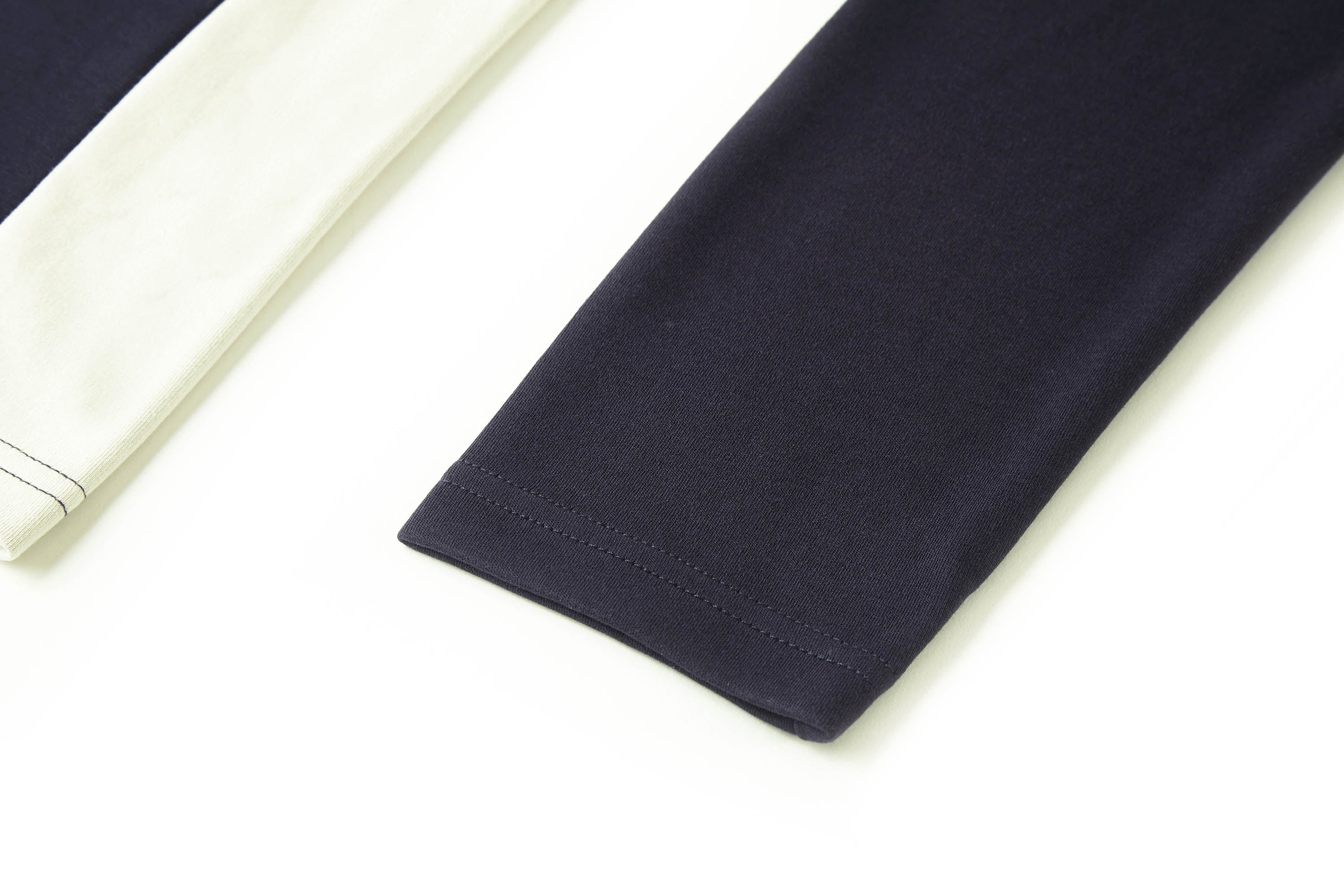 BONELESS Contrast Half-Zip Racing Long-Sleeve Tee