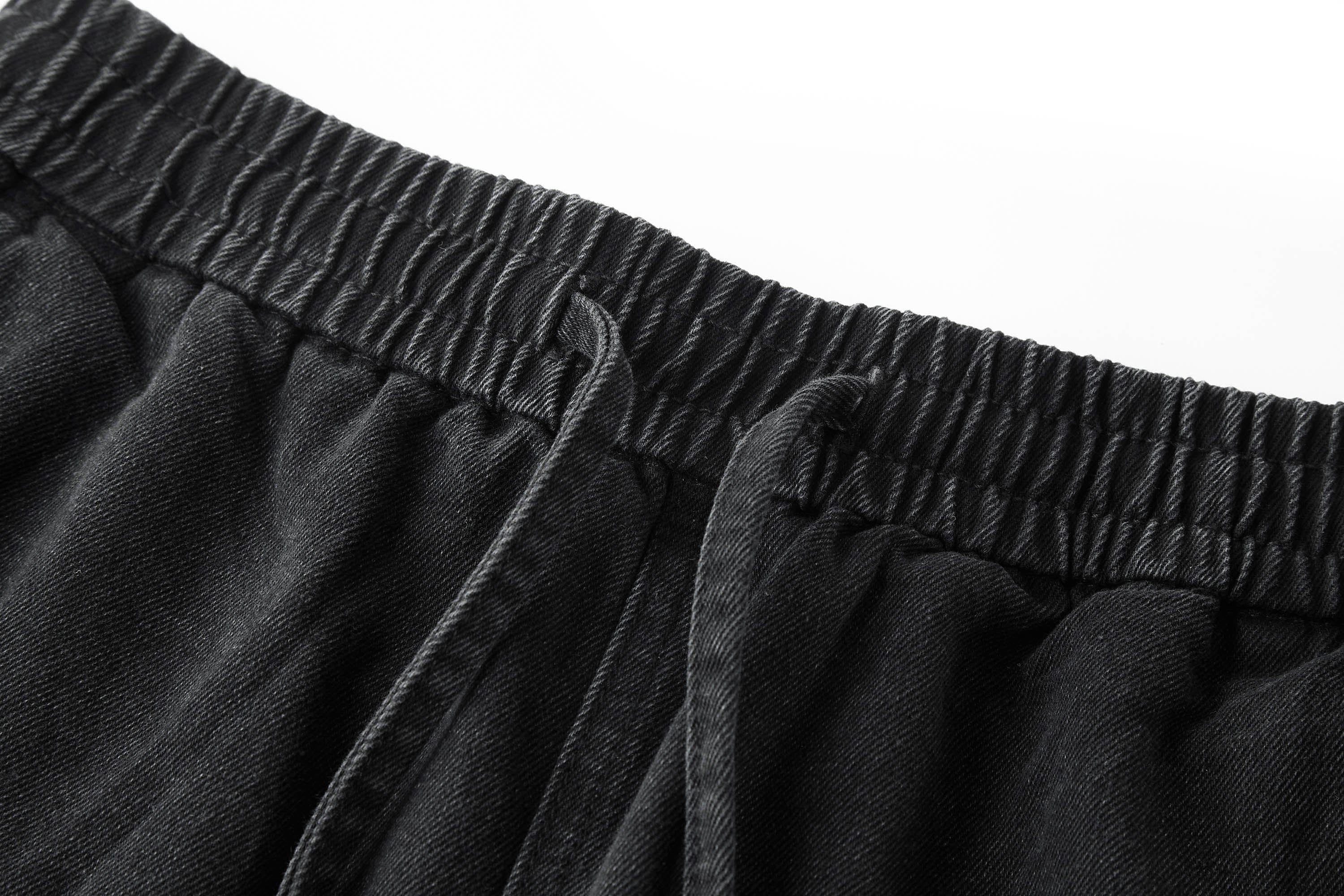 BONELESS Distressed Multi-Pocket Drawstring Cargo Jeans