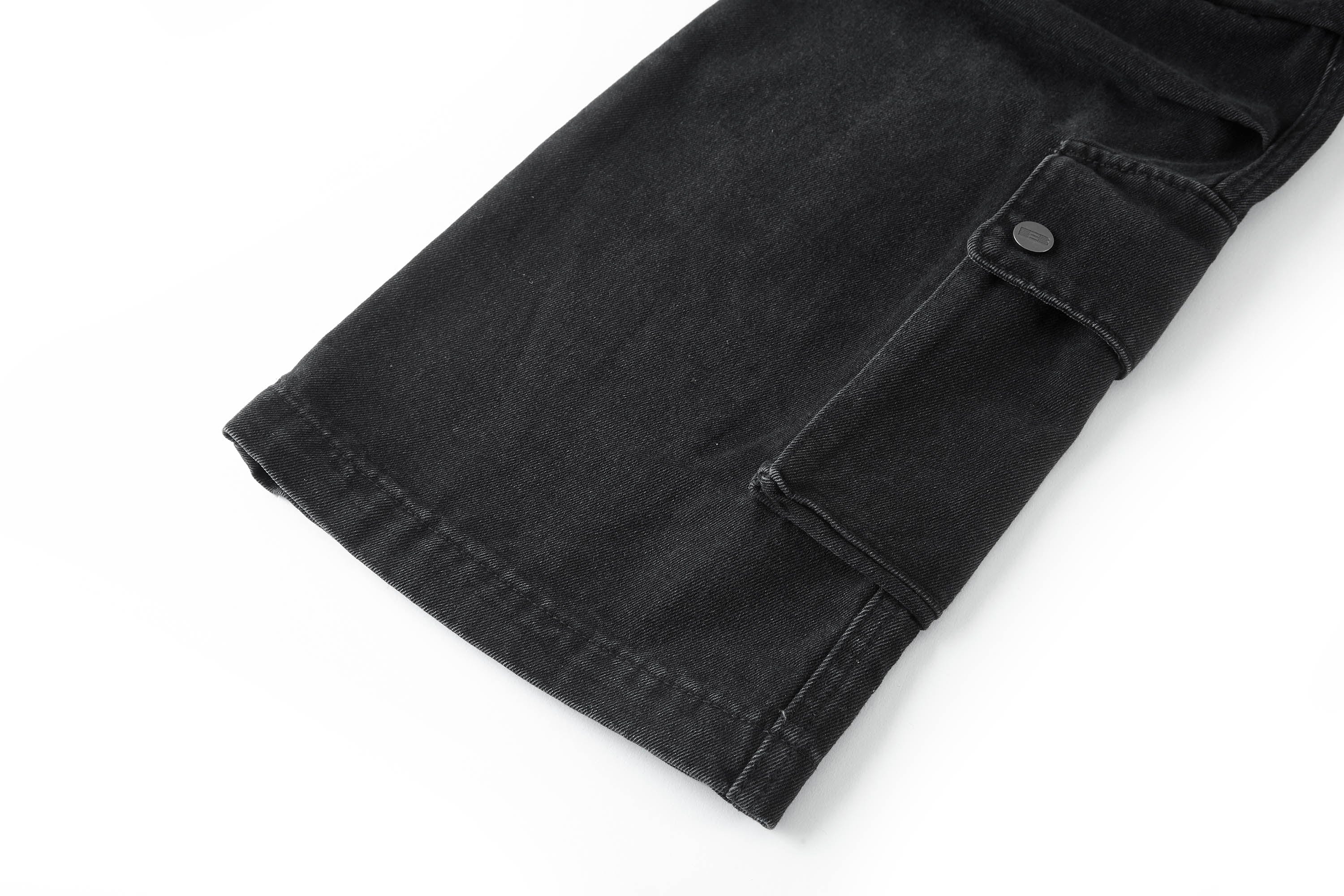 BONELESS Distressed Multi-Pocket Drawstring Cargo Jeans