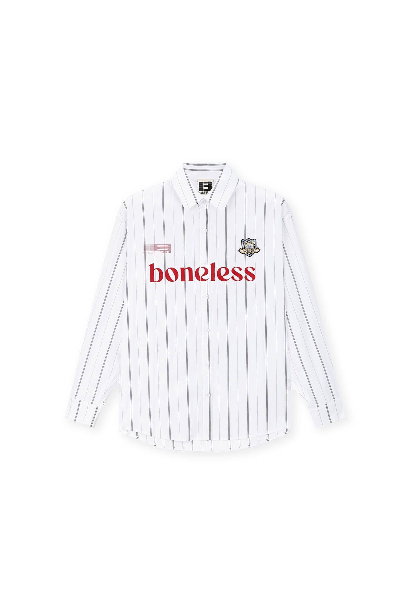 BONELESS Varsity Stripe Badge Shirt