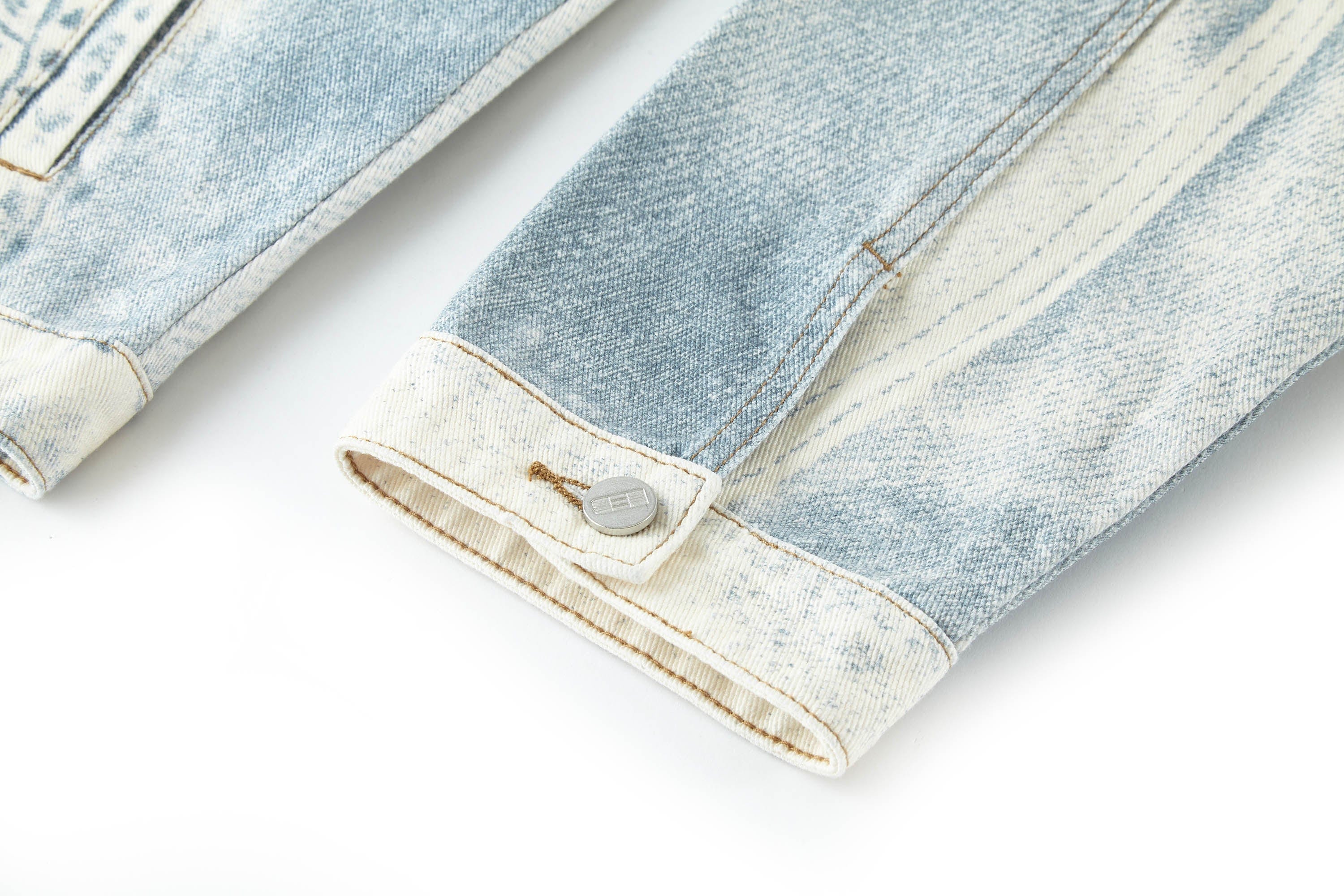BONELESS Washed Faded Denim Jacket