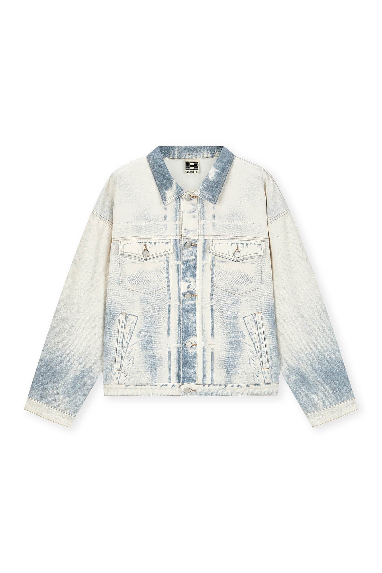 BONELESS Washed Faded Denim Jacket