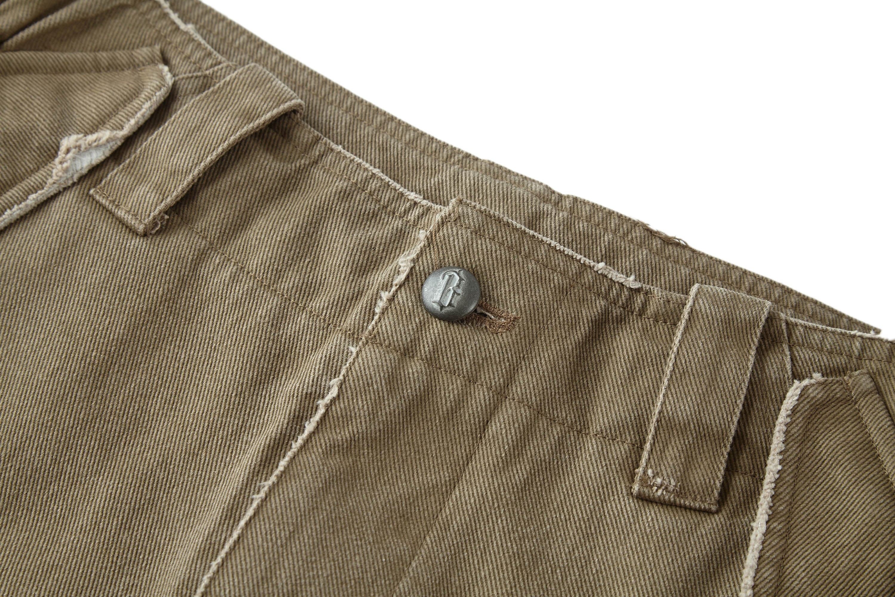 BONELESS Pleated Bellows Pocket Cargo Pants