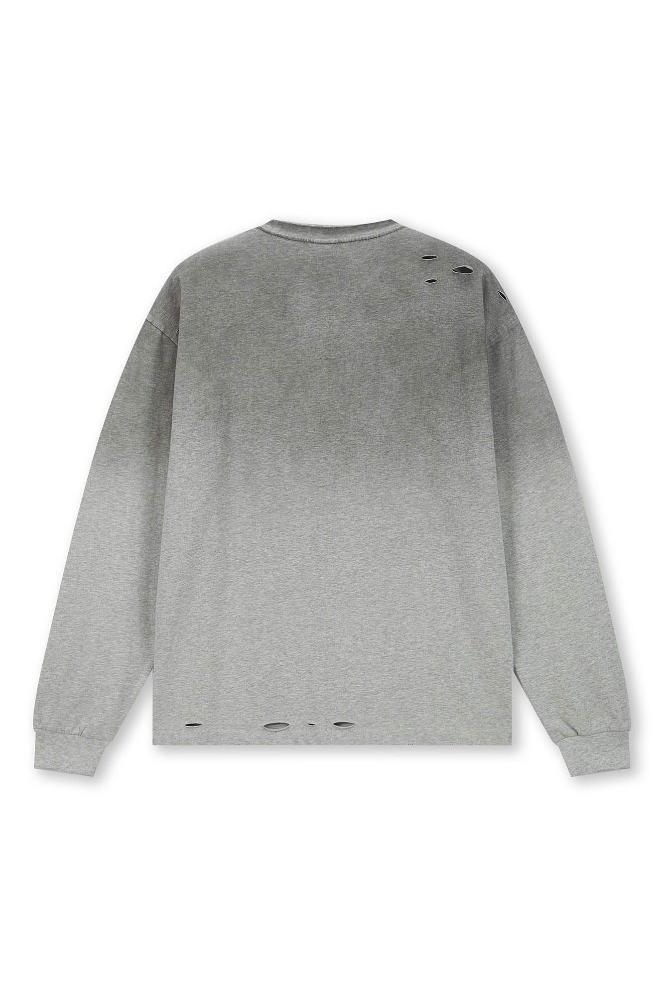 BONELESS Distressed Statement Graffiti Gradient Long-Sleeve Tee