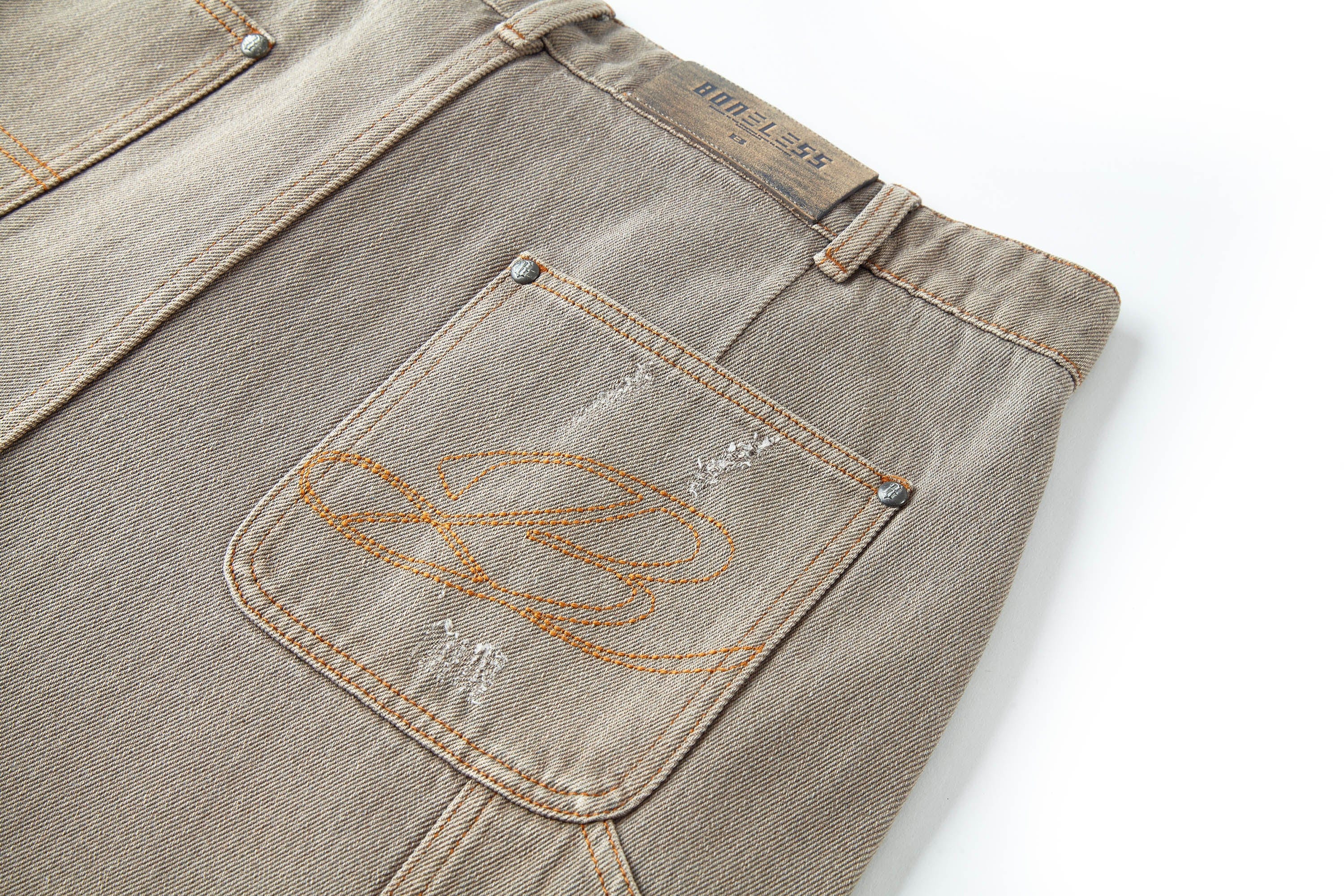 BONELESS Distressed Utility Carpenter Pants