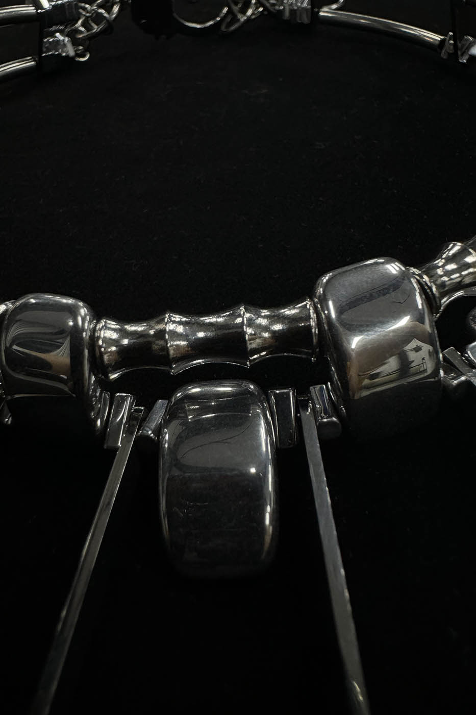 ILLUSORY Double-Strand Beaded Spiked Necklace
