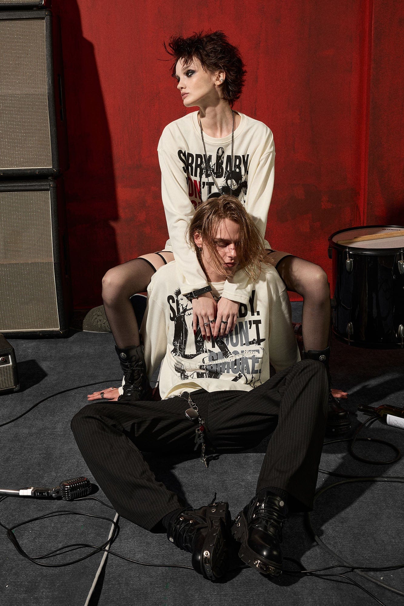 DONSMOKE×NANA Punk Band Graphic Long-Sleeve Tee