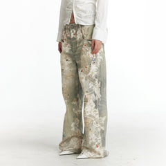 DND4DES×Faychui Distressed Gem&Lace Jeans