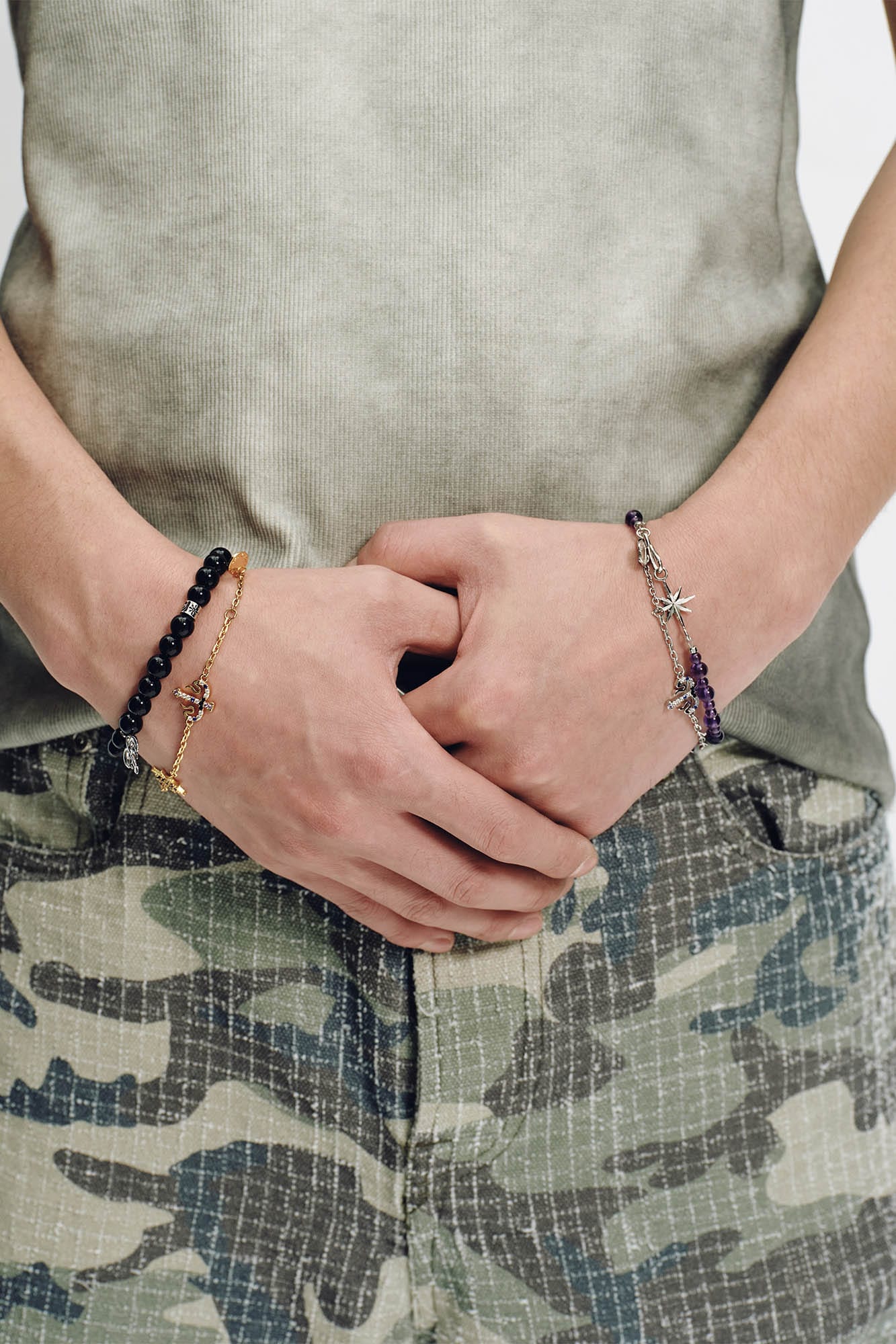 SCHWARZGOLD Polaris Amethyst Beaded Bracelet