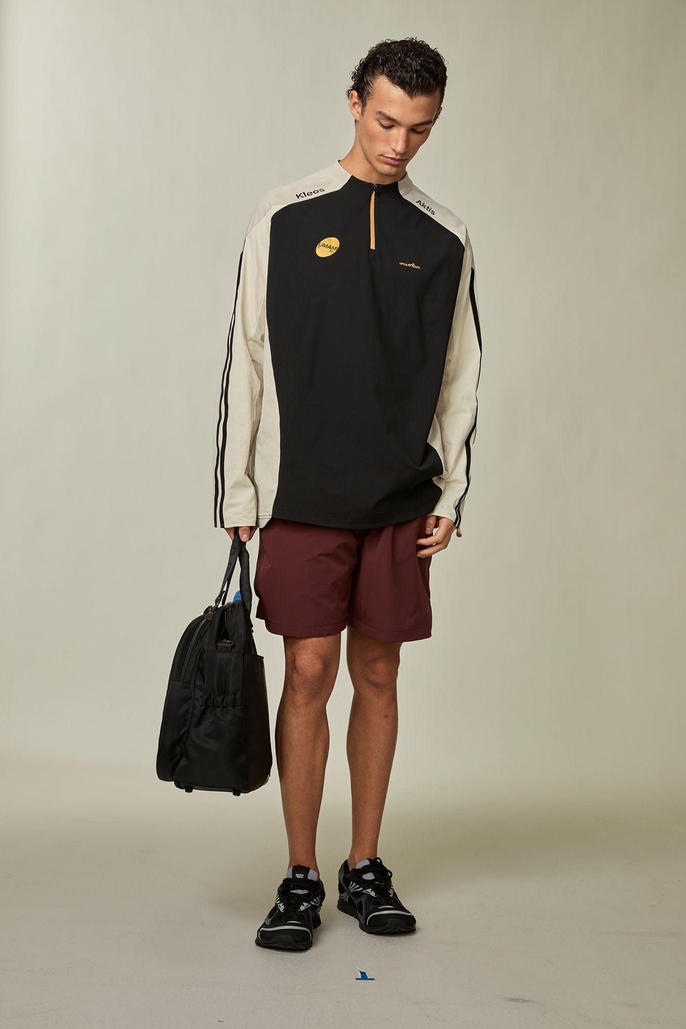 UMAMIISM Contrast Half-Zip Quick-Dry Training Jersey