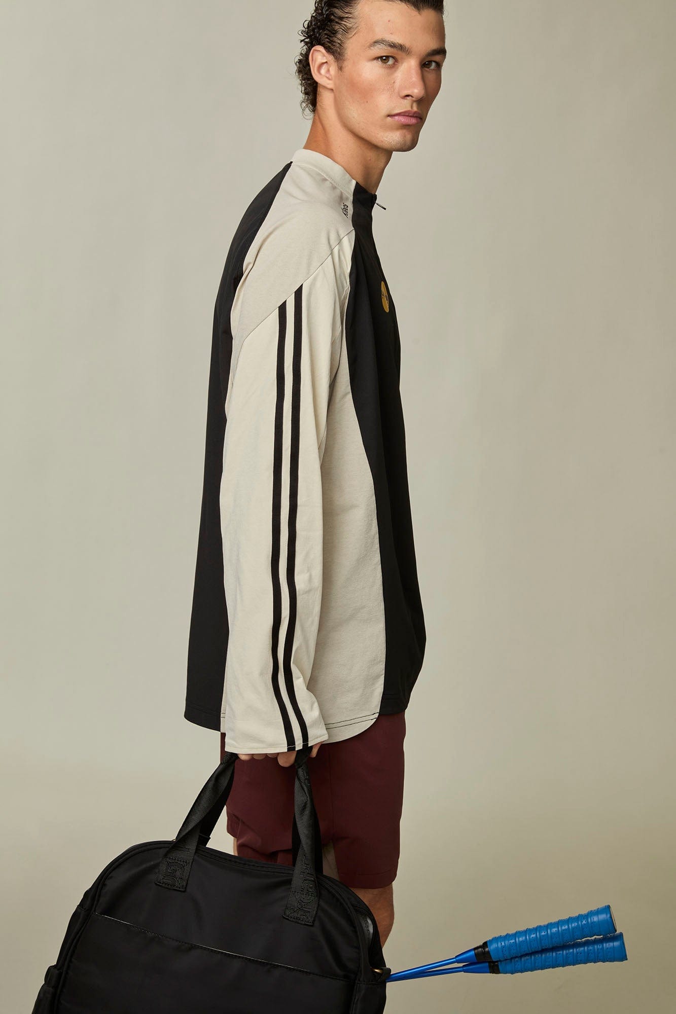 UMAMIISM Contrast Half-Zip Quick-Dry Training Jersey