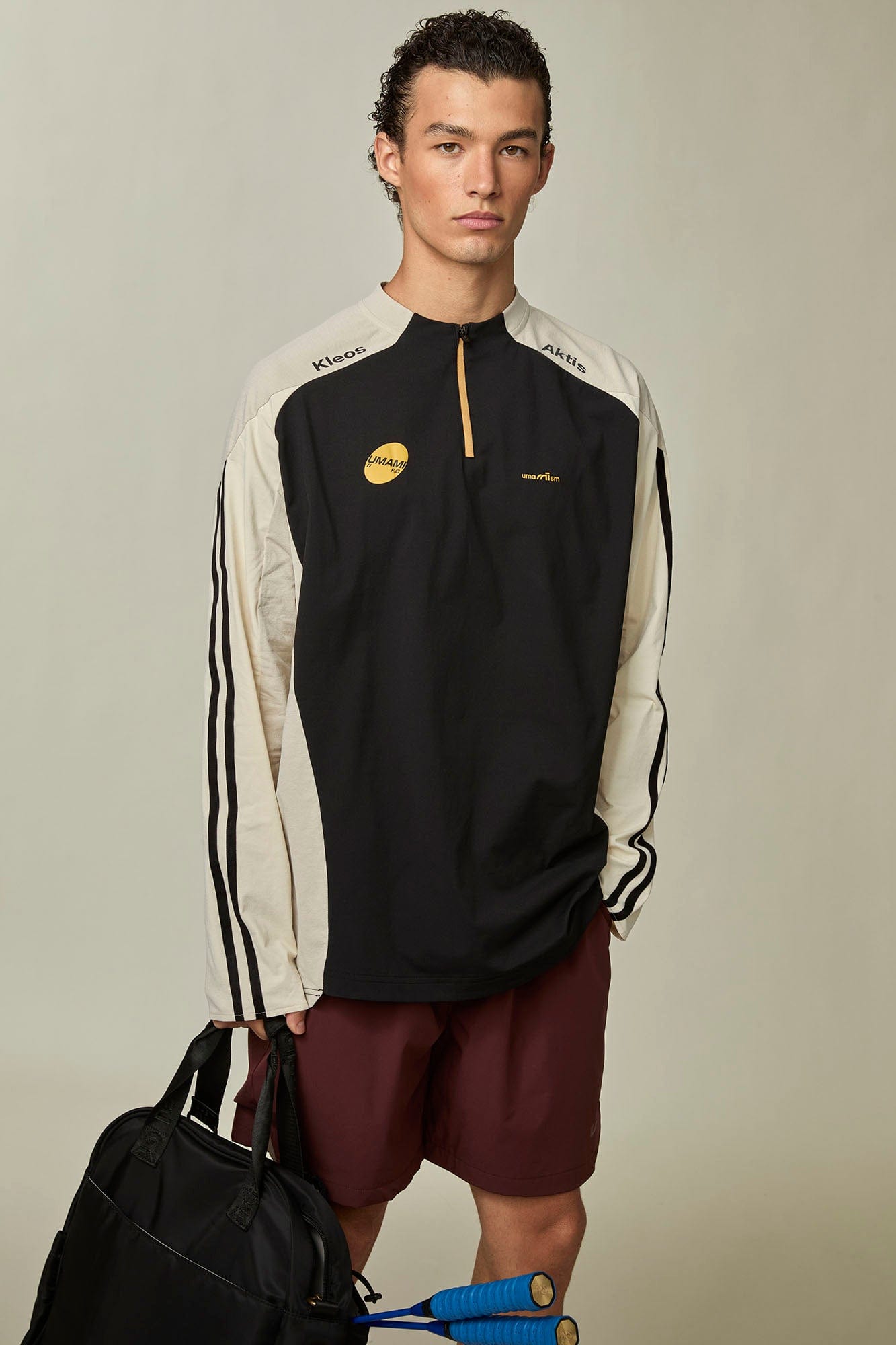 UMAMIISM Contrast Half-Zip Quick-Dry Training Jersey