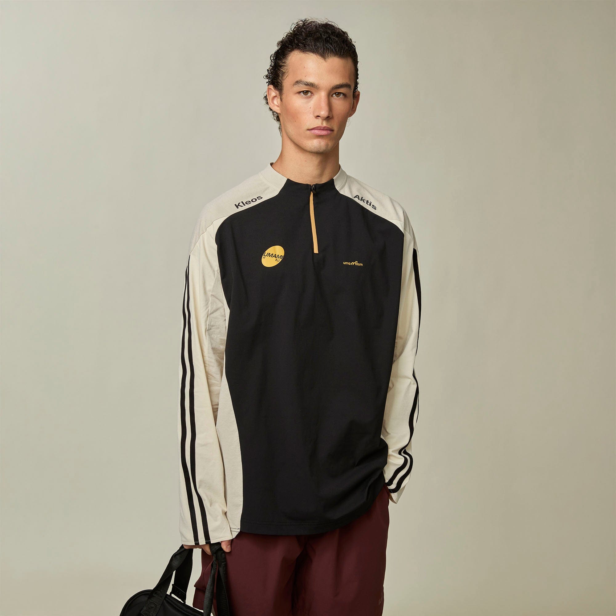 UMAMIISM Contrast Half-Zip Quick-Dry Training Jersey