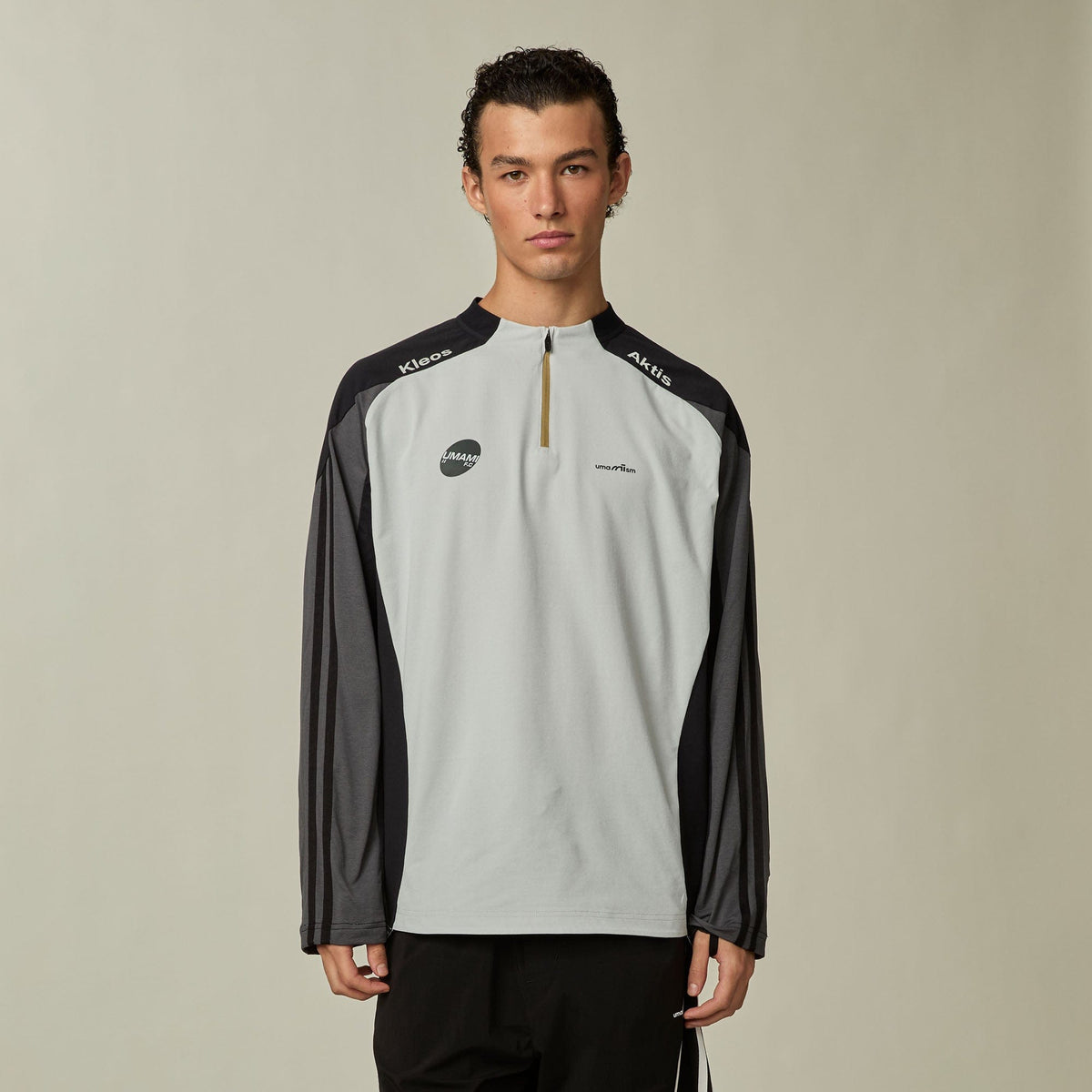 UMAMIISM Contrast Half-Zip Quick-Dry Training Jersey